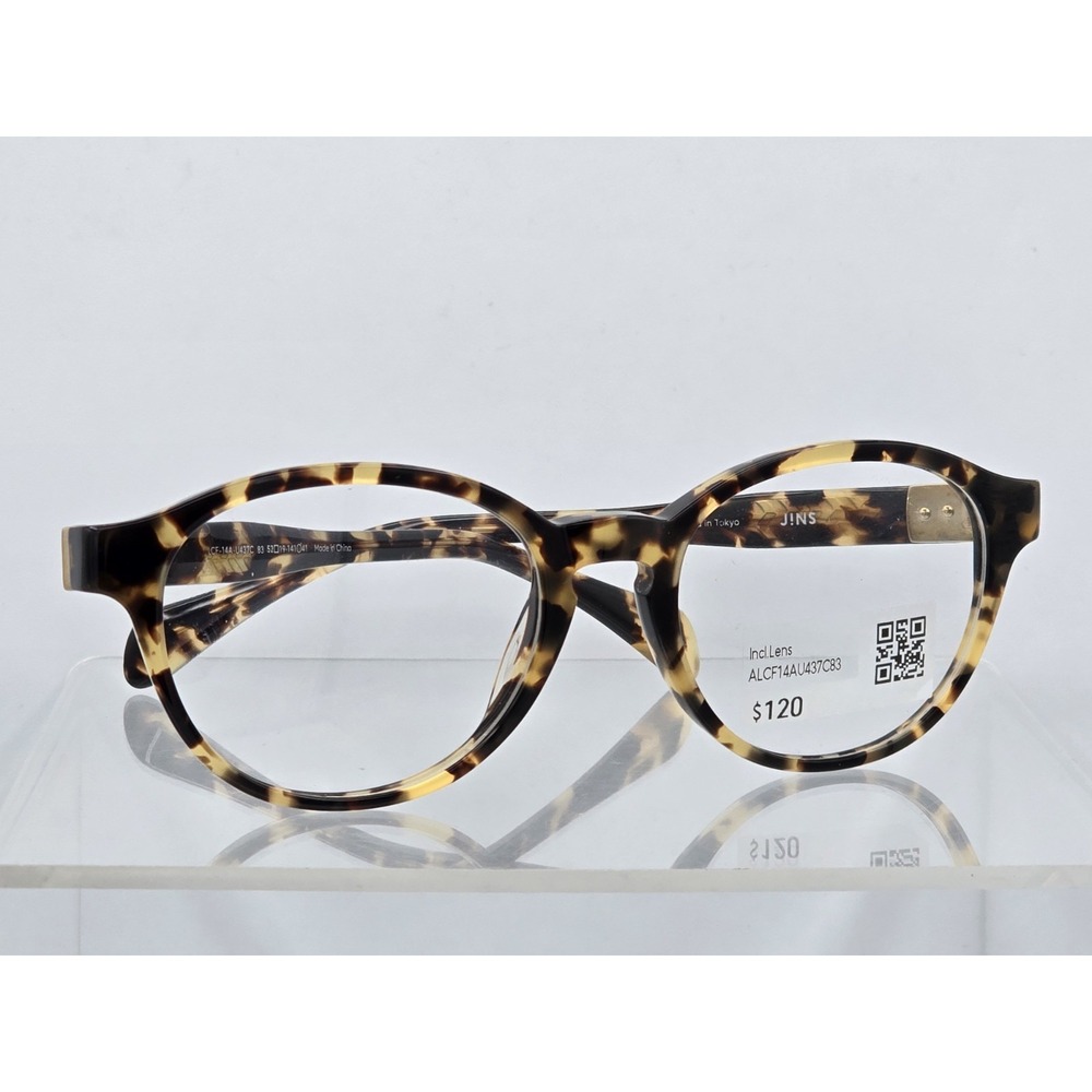 NEW Jins Tortoise Shell Eyeglass Frames 52 -19-141 - 41 ALCF14AU437C83 MSRP $120